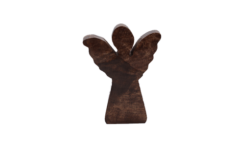 Koka eņģelis ar zeltītiem spārniem, 12cm