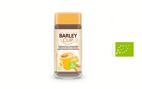 Miežu šķīstošā kafija ar pieneni BIO, 100g