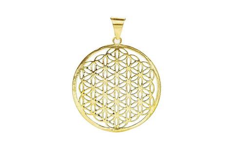 Kulons ar dzīvības ziedu, misiņš zelta