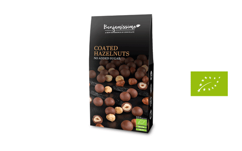 Lazdu rieksti šokolādes pārklājumā BIO, 60g