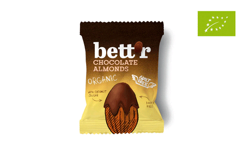 Mandeļu rieksti šokolādē, BIO, 40g