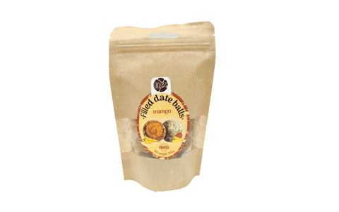 Pildītas dateļu bumbiņas ar mango, 100g