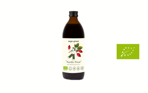 Nordic Petal - 100% bioloģiskā mežrozīšu sula 500ml
