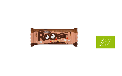 Roo'Bar mandeļu batoniņš ar šokolādes pārklājumu, BIO, 30g