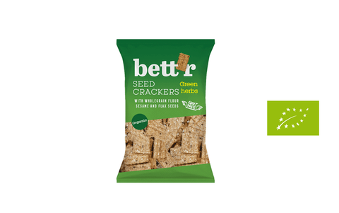 Pilngraudu sēklu krekeri ar zaļumiem BIO, 150g