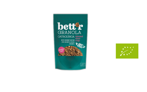Granola ar mandelēm un šokolādes gabaliņiem, Organic, 300g