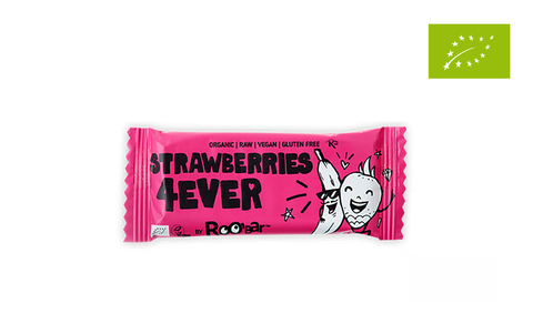 Roo'Bar strawberries 4ever (zemeņu batoniņš), 30g