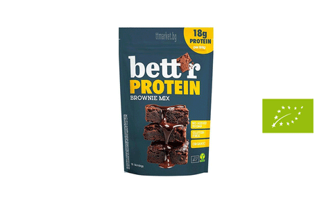 Proteīna bezglutēna šokolādes brauniju maisījums BIO, 400g