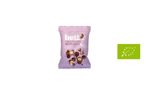 Lazdu rieksti šokolādē, BIO, 40g