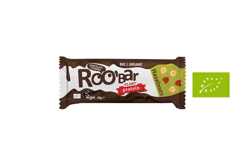 Roo'Bar proteīna batoniņš (Hazelnuts), 40g