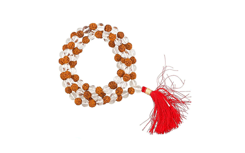 Rudrakša un kristāla mala