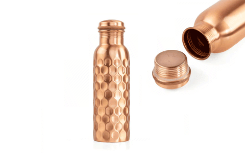 Trauks ūdens līdzņemšanai - honeycomb (varš), 800ml