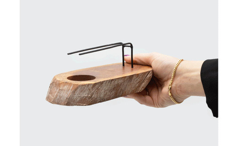 Palo santo, zāļu buntīšu (smudge) turētājs, koka
