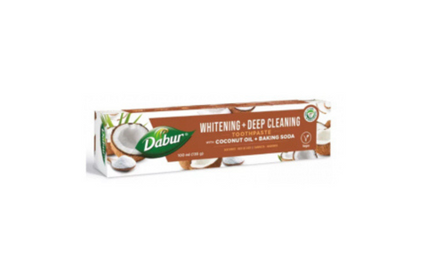 Zobu pasta ar kokosriekstu eļļu un dzeramo sodu (Dabur), 100ml