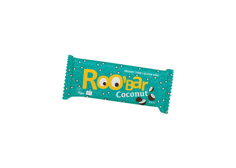 Roo`Bar kokosriektu, čia batoniņš, BIO 30g