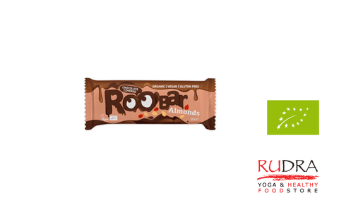 Roo'Bar mandeļu batoniņš ar šokolādes pārklājumu, BIO, 30g