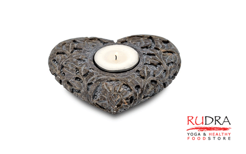 Akmens svečturis, smaržkociņa turētājs Sirds